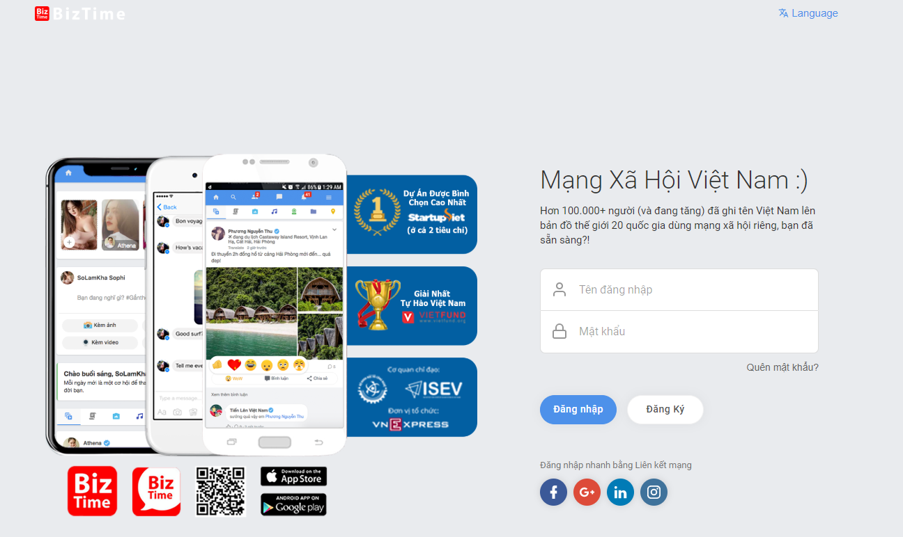 Mạng xã hội Biztime Việt Nam