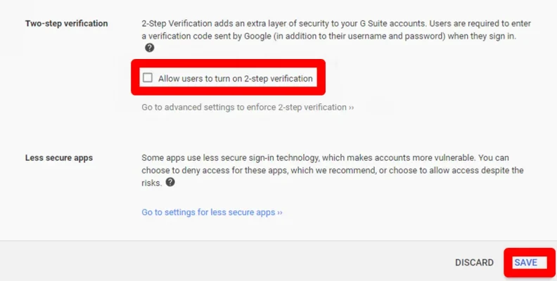huong dan tat xac minh hai buoc cho tat ca user trong google workspace 3 OPc2Kep ISEM